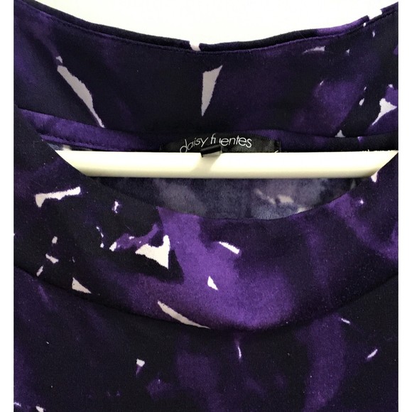 Daisy Fuentes Purple Abstract Summer Dress Women's Small - Picture 4 of 6
